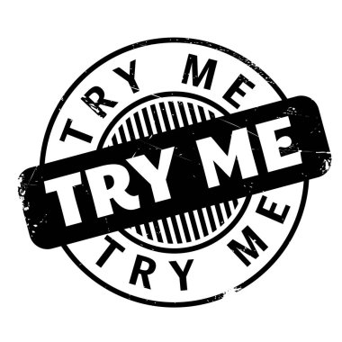 Try Me rubber stamp clipart