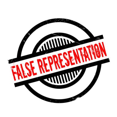 False Representation rubber stamp clipart