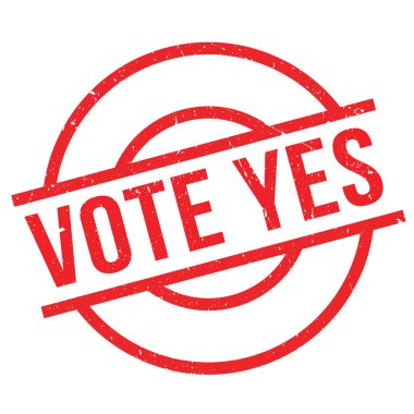 Vote Yes rubber stamp clipart