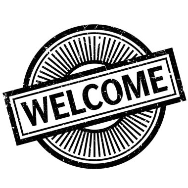 lastik damga Hoşgeldiniz