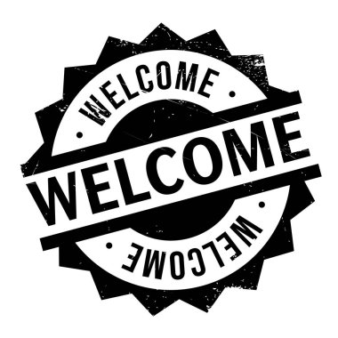 lastik damga Hoşgeldiniz