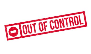 Out Of Control rubber stamp clipart