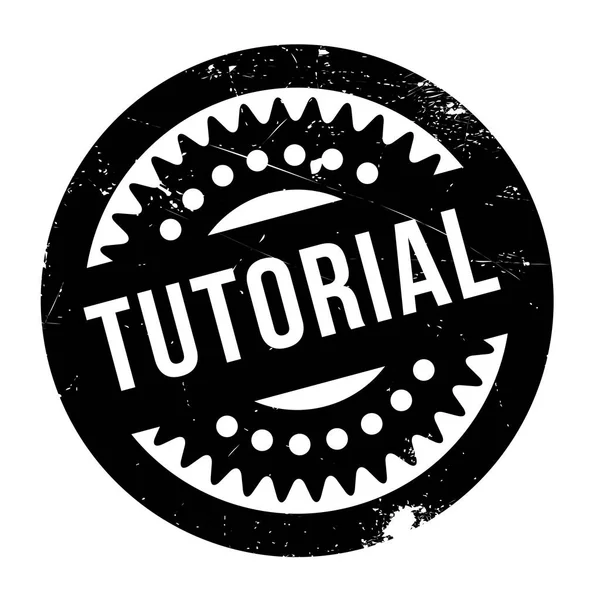 Sello de goma tutorial — Vector de stock