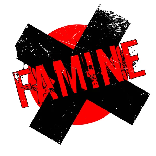 Timbre Famine caoutchouc — Image vectorielle
