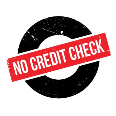 No Credit Check rubber stamp clipart