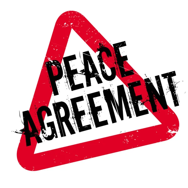 和平协议橡皮戳 — 图库矢量图片