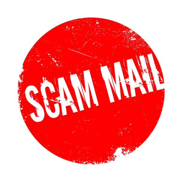 Cap karet Scam Mail - Stok Vektor