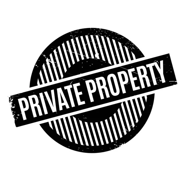 Ιδιωτική ιδιοκτησία καουτσούκ σφραγίδα — Διανυσματικό Αρχείο