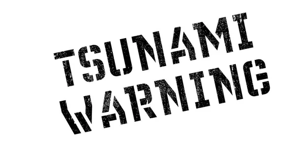 Timbre d'avertissement de tsunami en caoutchouc — Image vectorielle