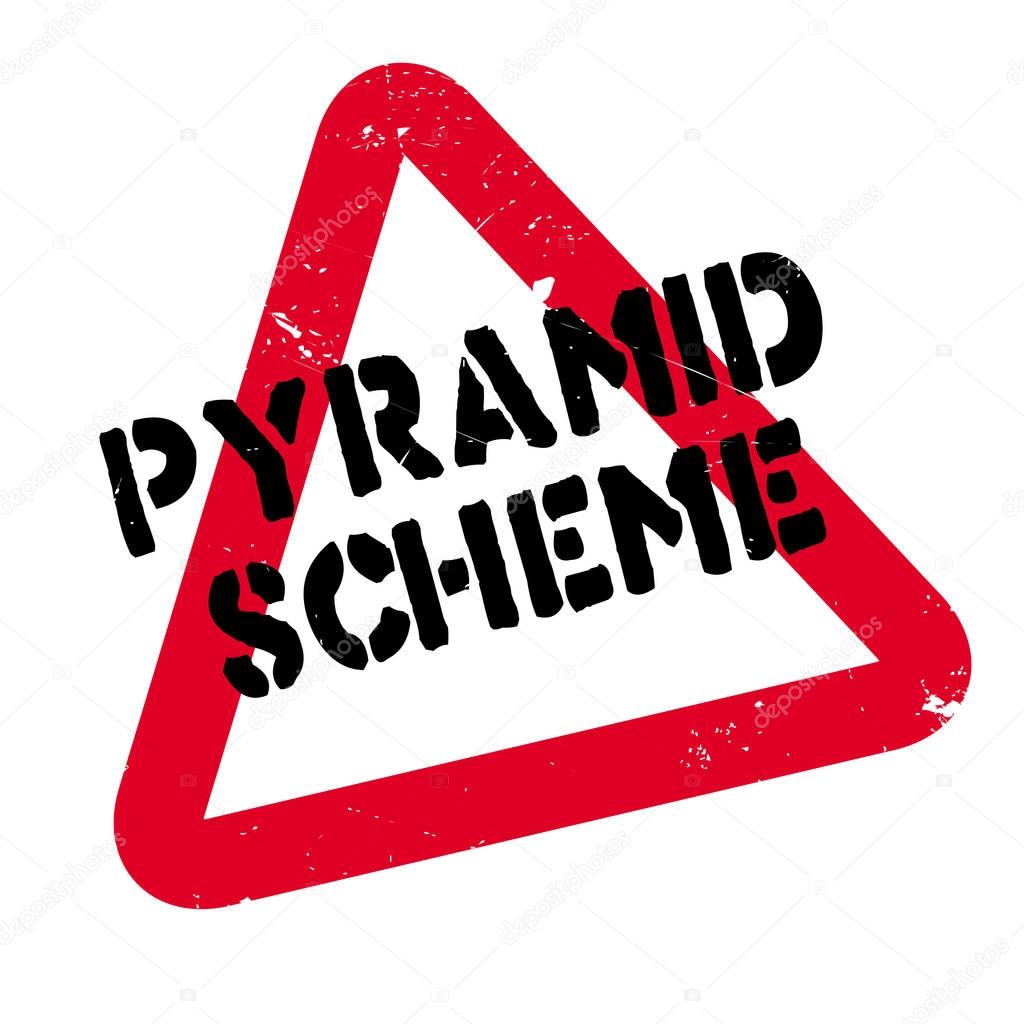 Pyramid Scheme rubber stamp