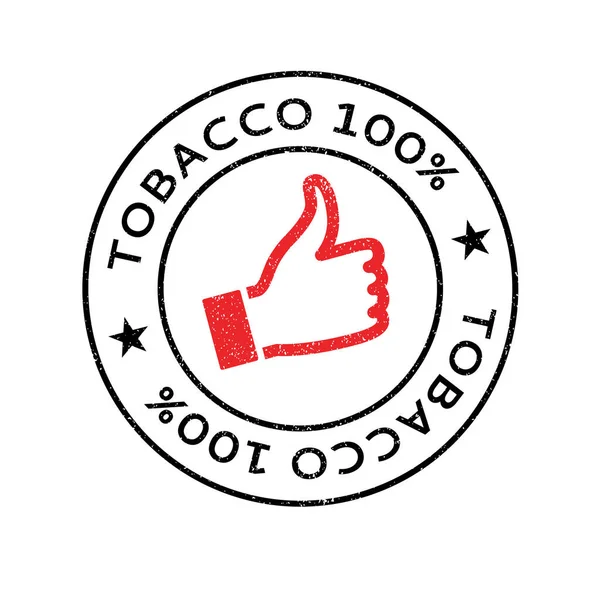 Carimbo de borracha do tabaco 100 — Vetor de Stock