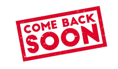 Come Back Soon rubber stamp clipart