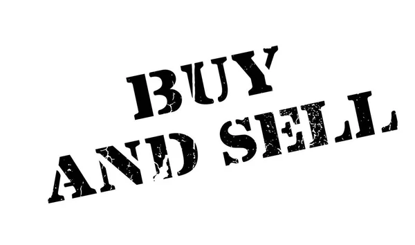 Comprar e vender carimbo de borracha —  Vetores de Stock