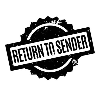 Return To Sender rubber stamp clipart