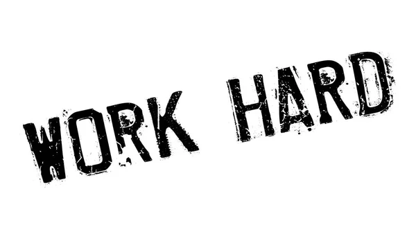 Werk Hard Rubberstempel — Stockvector