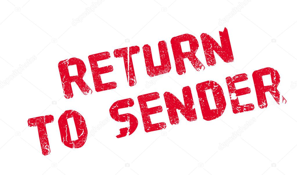 Return To Sender rubber stamp