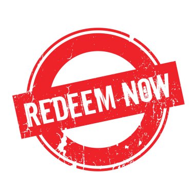 Redeem Now rubber stamp clipart