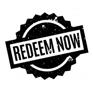Redeem Now rubber stamp clipart