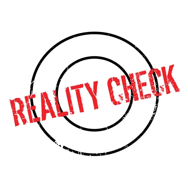 REALITY CHECK Stamp Karet - Stok Vektor