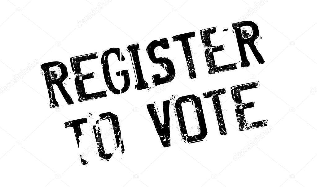 Register To Vote rubber stamp