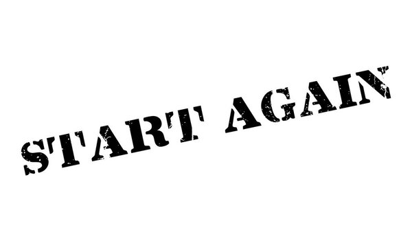 START Again Rubber Stamp
