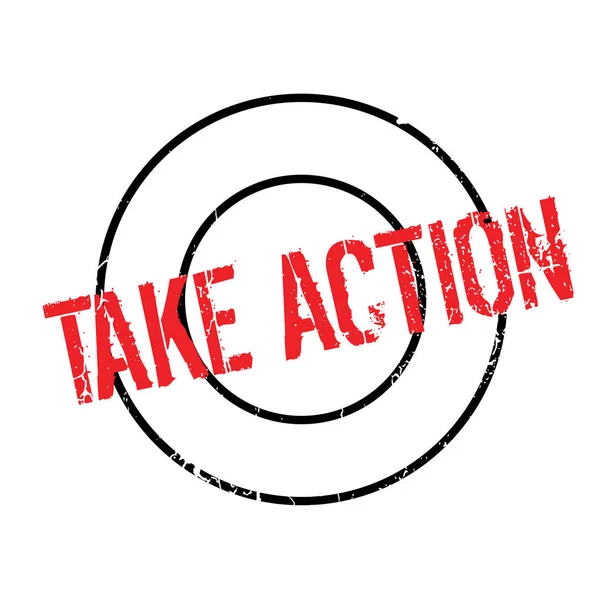 Take Action rubber stamp — Stock Vector