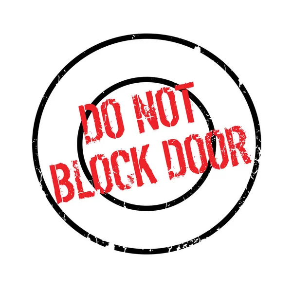 No bloquear puerta sello de goma — Vector de stock