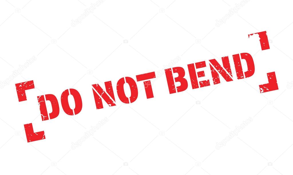 Do Not Bend rubber stamp