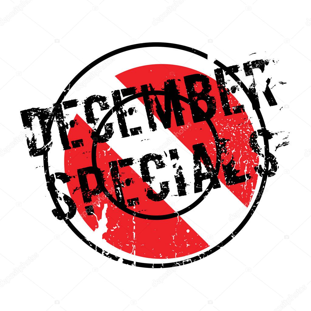 December Specials rubber stamp