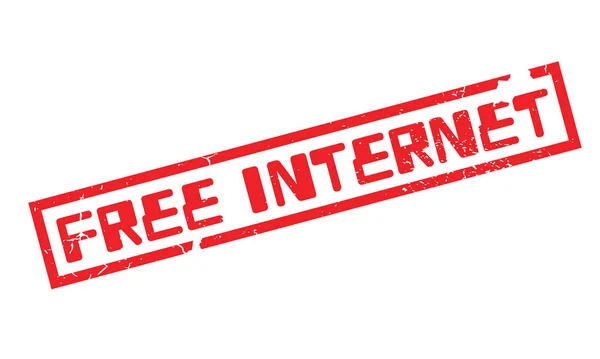 Timbre Internet gratuit en caoutchouc — Image vectorielle