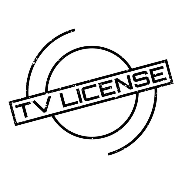 Timbre de licence TV en caoutchouc — Image vectorielle