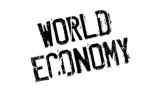 Världens ekonomi gummistämpel — Stock vektor