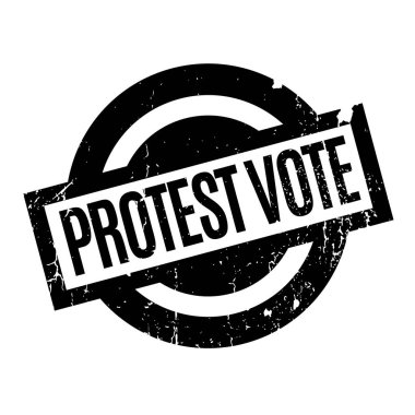 Protest Vote rubber stamp clipart