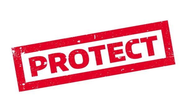 Proteggere timbro di gomma — Vettoriale Stock