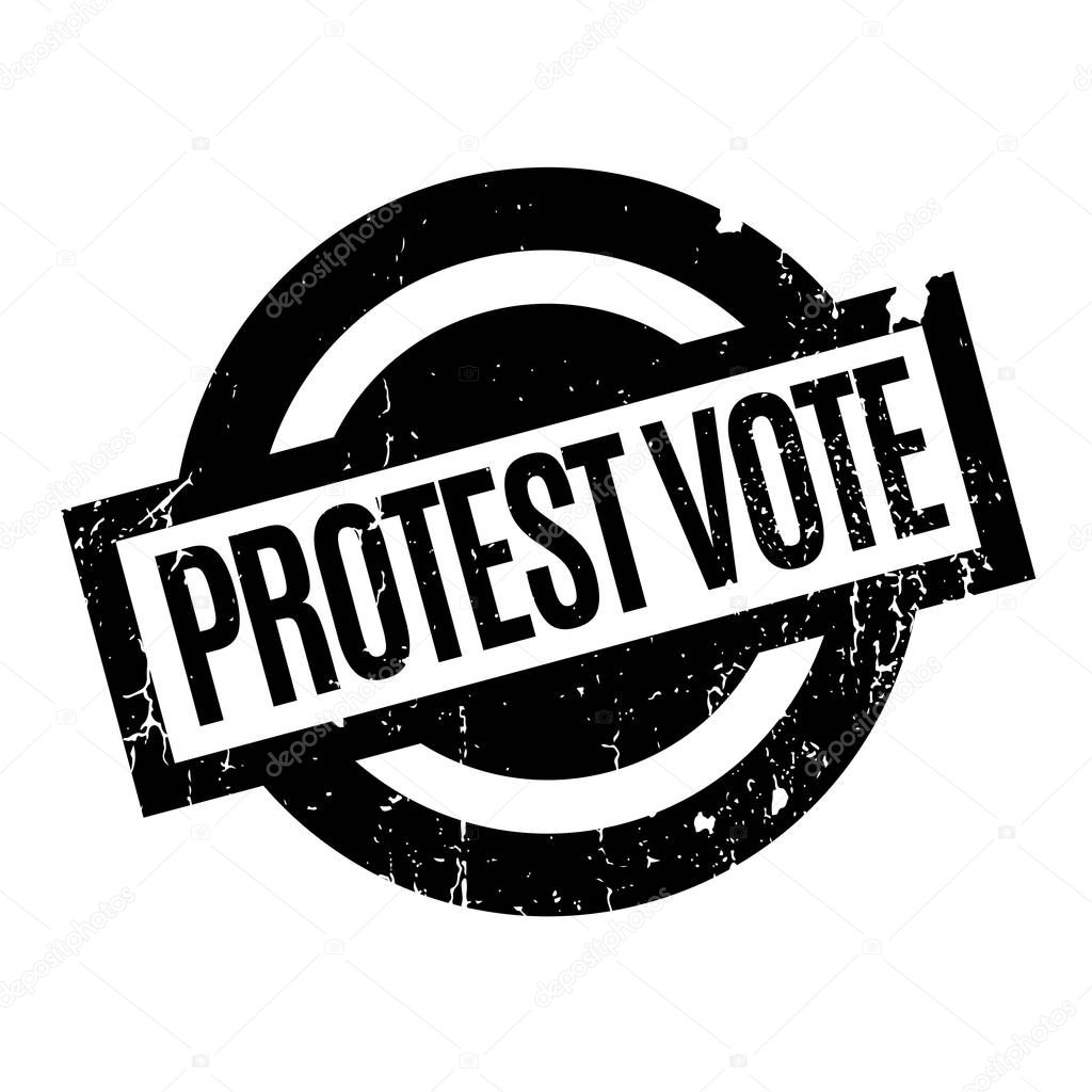 Protest Vote rubber stamp