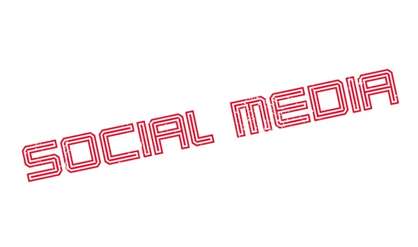 Sello de goma de las redes sociales — Vector de stock