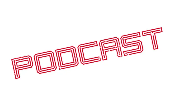 Podcast Timbre en caoutchouc — Image vectorielle
