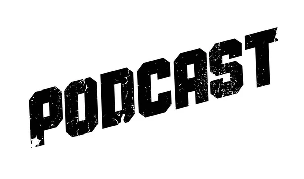 Podcast Timbre en caoutchouc — Image vectorielle