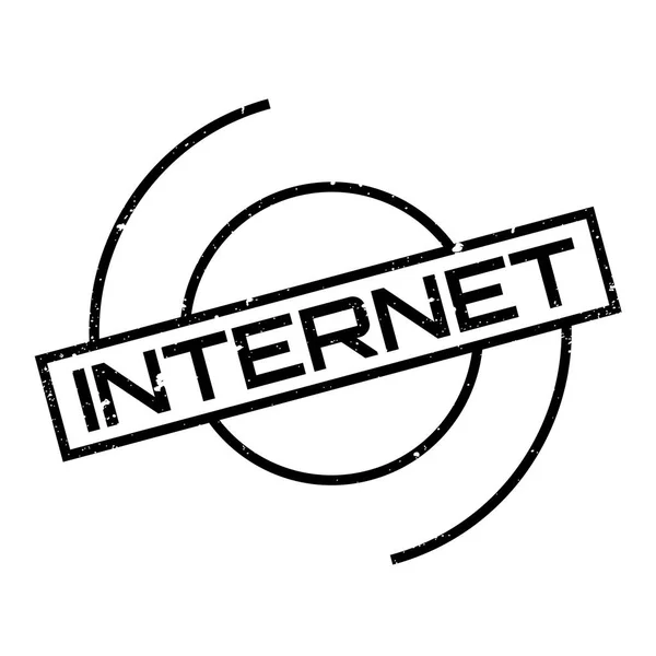 Timbre en caoutchouc Internet — Image vectorielle