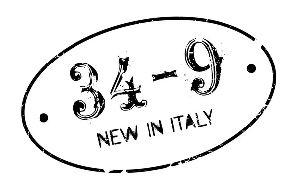 Nuevo en Italia sello de goma — Vector de stock