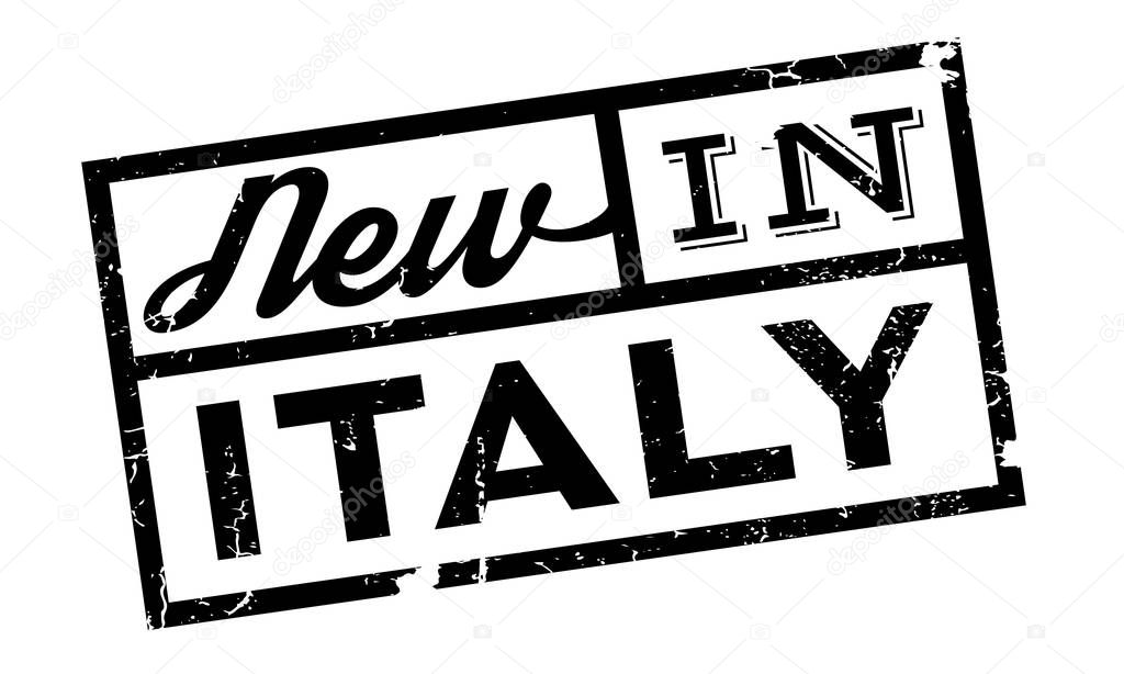 New In Italy rubber stamp