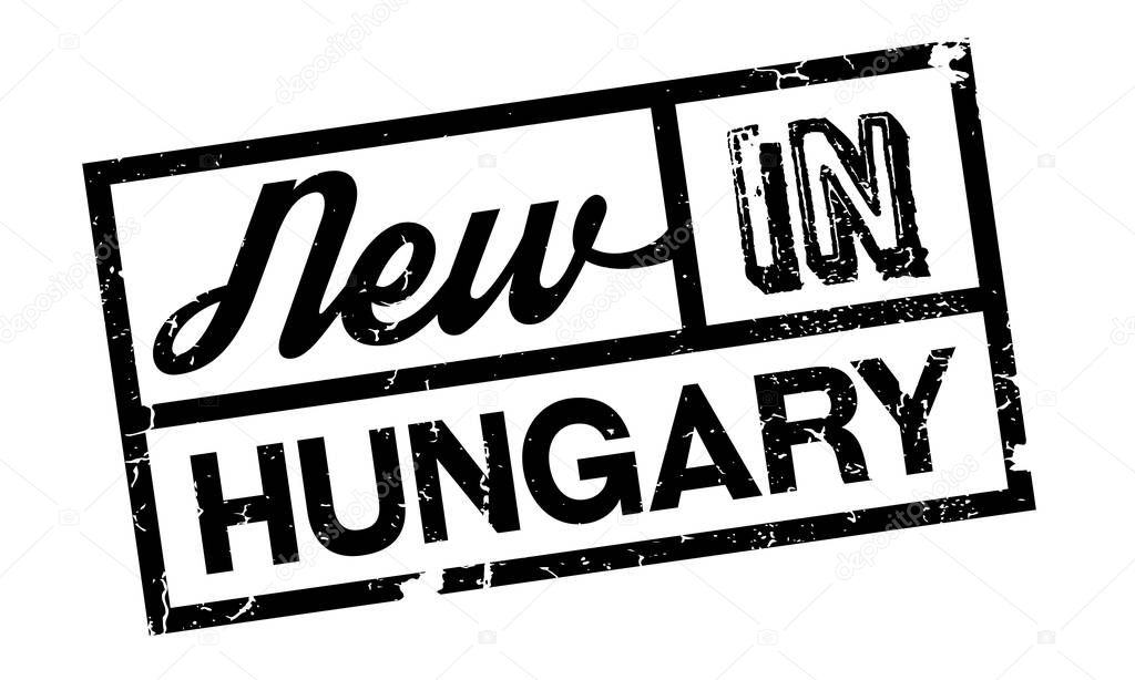 New In Hungary rubber stamp