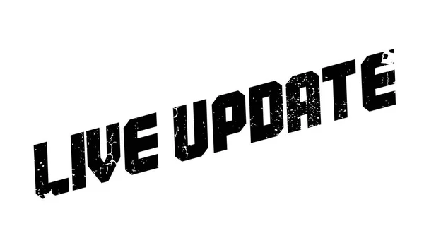 Timbro di gomma Live Update — Vettoriale Stock