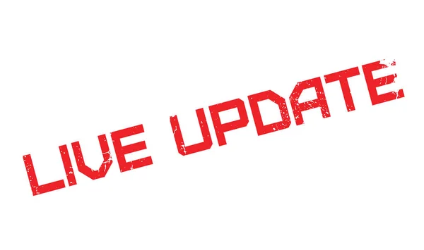 Timbro di gomma Live Update — Vettoriale Stock