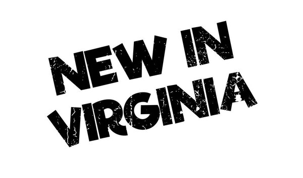 New In Virginia rubber stamp