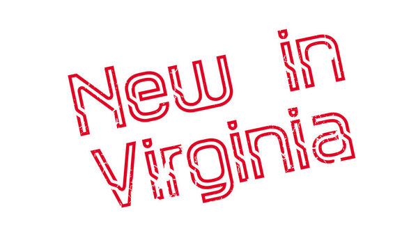 New In Virginia rubber stamp