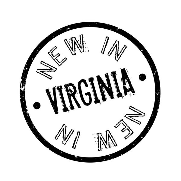 New In Virginia rubber stamp