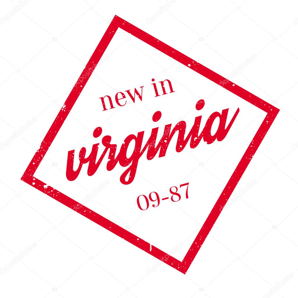 New In Virginia rubber stamp