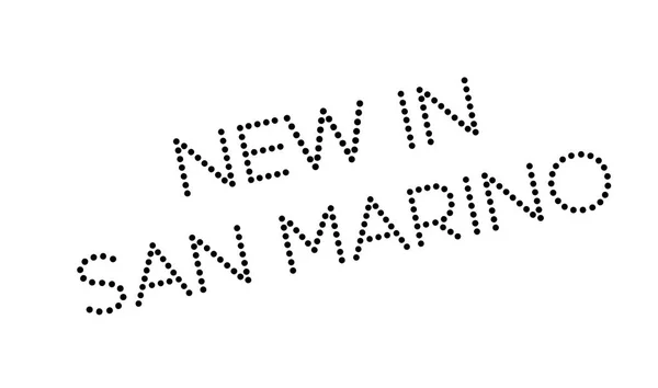 Nuevo En San Marino sello de goma — Vector de stock