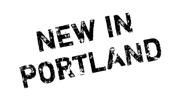 Nuevo En Portland sello de goma — Vector de stock